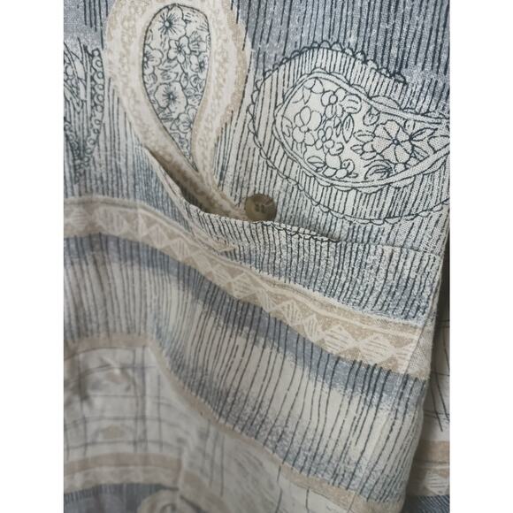 Vintage Summa Men's Shirt Silk Paisley Abstract Print Size Medium Button up - Picture 3 of 6
